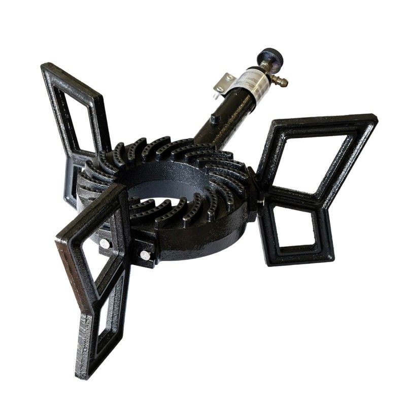 Réchaud Gaz Trépied Fonte 3 Pieds 7KW 509g/h 1 Brûleur KEMPER