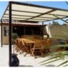 Telo per pergola AVORIO 5x4m PVC Occhiali 25cm Impermeabile