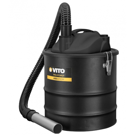 VITO Pro-Power Aspirateur de cendres TORNADO 1400W 18L VITO Filtre HEPA  Cendres Jusqu'à 50°C Souffleur Système Auto nettoyage du filtre pas cher 