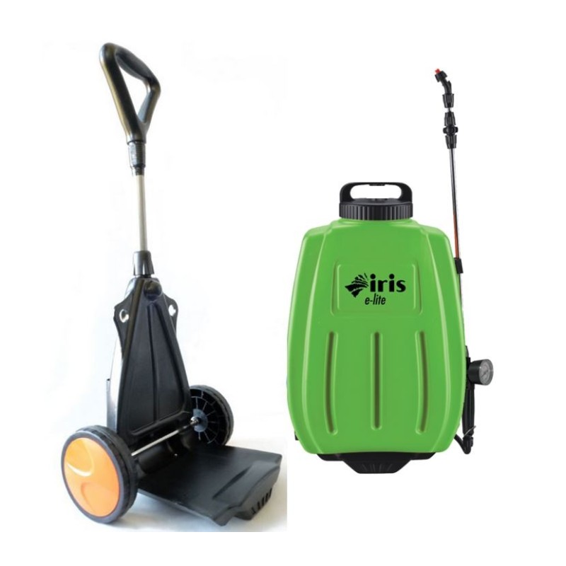 Irroratrice a batteria 16L Litio 8Ah 2in1 Carrello e