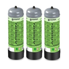 Pack 3 Gasflessen Argon + CO2 110 Bar 2.2L Aansluiting