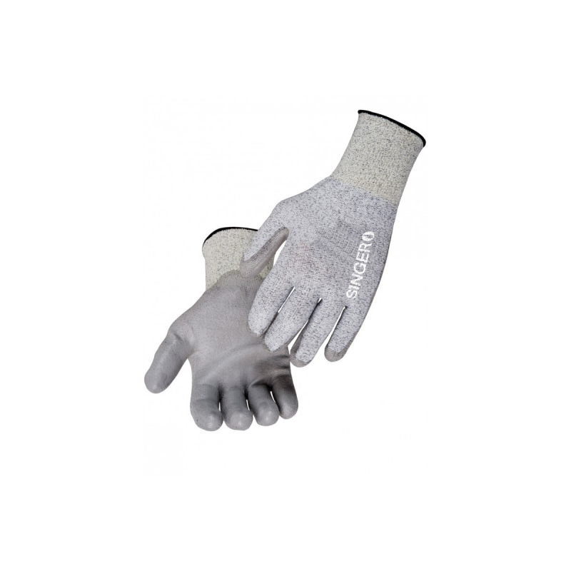 Gants anti-coupure enduction nitrile noir sur support HPPE gris