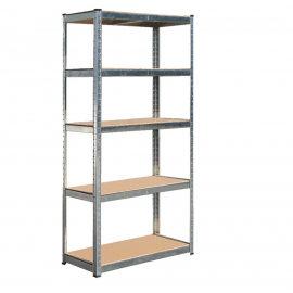 Étagère garage bois/métal Teira 5 tablettes - H.180 x l.90 x P