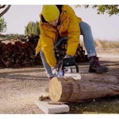 Benzin-Kettensäge 41cm3 Blatt 40cm Anti-Vibrationen