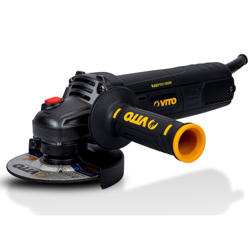 Meuleuse d'angle 115mm 1000W Poignée latérale Vitesse 11000 tr/min V
