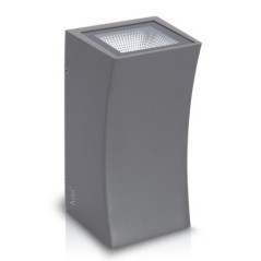 Applique extérieure LED murale 2x7W 6000K IP65 Aluminium Verre ASLO