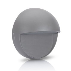 Applique extérieure LED murale 6W 6000K IP65 aluminium argent ASLO