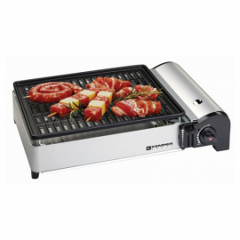 Fornello A Gas Barbecue A Gas Portatile Kemper 1900W - Con Griglia Antiaderente E 8 Cartucce Gas - Ideale Per Campeggio Grill Da Tavolo