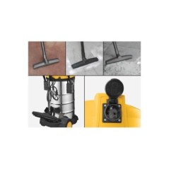 Aspirateur d'atelier Eau et Poussières 1200W Cuve inox 40L
