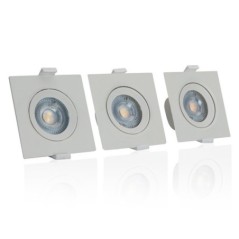 Spot LED Encastrables Orientables Carrés 90x90mm 6