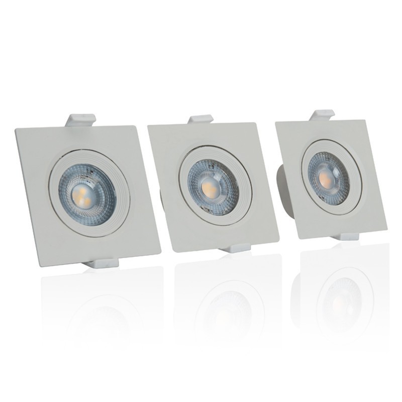 Spot LED Encastrables Orientables Carrés 90x90mm 6