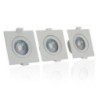 Spot LED Encastrables Orientables Carrés 90x90mm 6