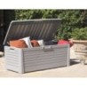 Garden Chest 550L Wood Effect UV Resistant Lockable Resin