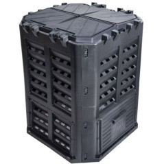 Compostiera da Giardino 360L Plastica Riciclabile 69x69xH84cm