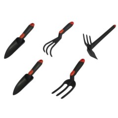 Kit 5 outils jardin plastique résistant - Serfouette double trident