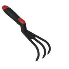 Kit 5 ferramentas jardim plástico resistente - Ancinho duplo