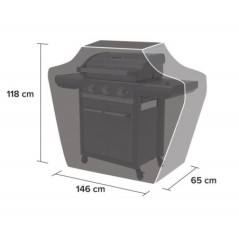 Housse Barbecue 118x146x65 cm Polyester Noir Haute