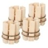 Lot de 4 Allume-feu Cheminée Starter 7.5x8 cm Bois et Carton pour Ba