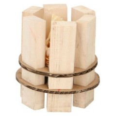 Lot de 4 Allume-feu Cheminée Starter 7.5x8 cm Bois et Carton