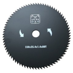 Disque pour débroussailleuse ⌀230 mm Lame 80 dents Alésage ⌀25.4mm A