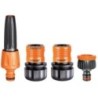 Kit Arrosage 4 Pièces Raccord Rapide 15mm 1/2" avec Nez de Robinet