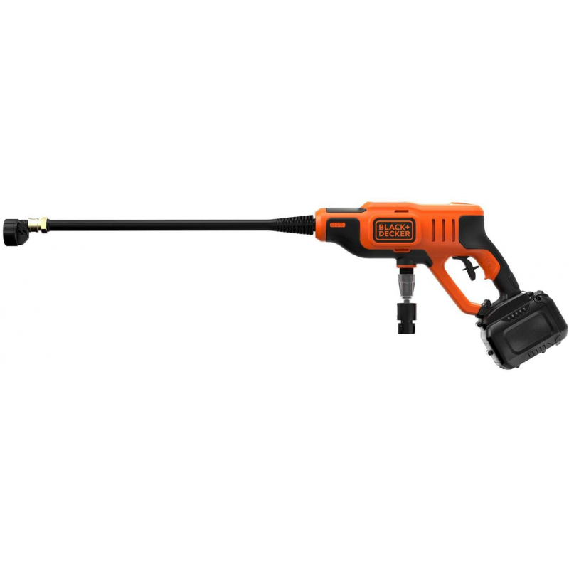 Nettoyeur haute pression à Batterie 18V 2Ah BLACK & DECKER 24 bar 350 PSI Chargeur inclus Nettoyeur haute pression à Batterie 18V 2Ah BLACK & DECKER 24 bar 350 PSI Chargeur inclus