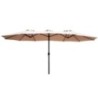 Parasol de jardin double 450x265x240cm Aluminium Polyester