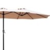 Double garden parasol 450x265x240cm Aluminum Polyester