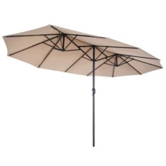 Dubbele tuinparasol 450x265x240cm Aluminium Polyester