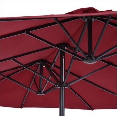 Dubbele tuinparasol 450x265x240cm Aluminium Doek