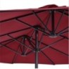 Dubbele tuinparasol 450x265x240cm Aluminium Doek