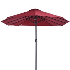 Dubbele tuinparasol 450x265x240cm Aluminium Doek