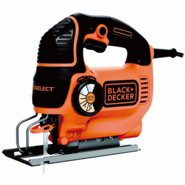 Scie sauteuse électrique Black & Decker Scie Sauteuse 650W BLACK+DECKER  BES610-QS Pendulaire Filaire Eclairage LED Lame incluse