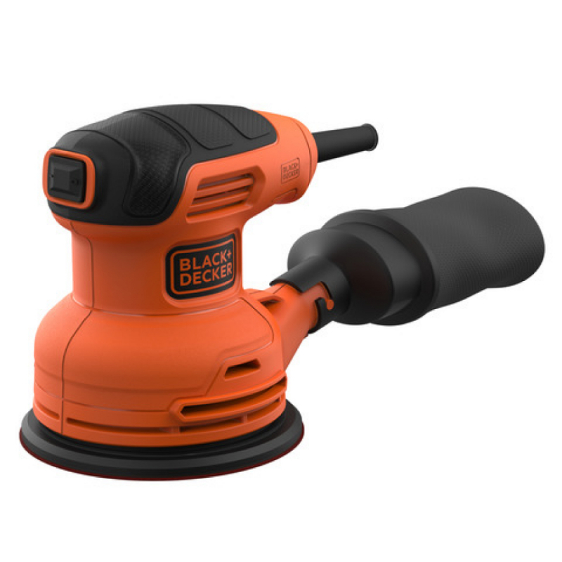 Ponceuse excentrique filaire Ø125 mm 230W BLACK+DECKER BEW210-QS + 1  abrasif Sac à poussières