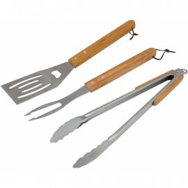 Set d'ustensiles pour barbecue - Kit de 3 pièces