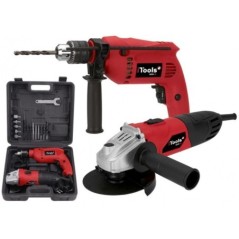 Pack 2 Herramientas Taladro 500W 2800 rpm + Amoladora 500W