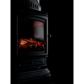 Poêle à gaz effet flamme 3,4KW Noir - Univers Du Pro