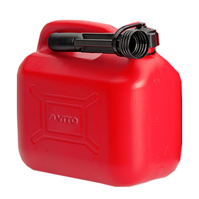 Jerrican essence en plastique avec bec verseur Rouge 10 L