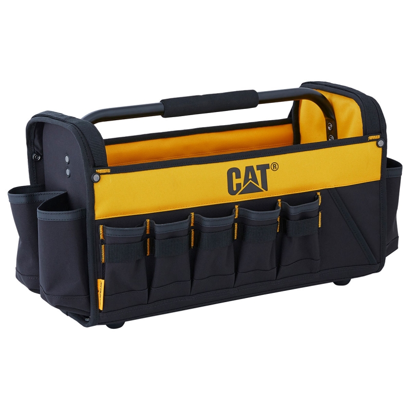 Sac à outils 12L Caterpillar ouvert avec 16 poches extérieures