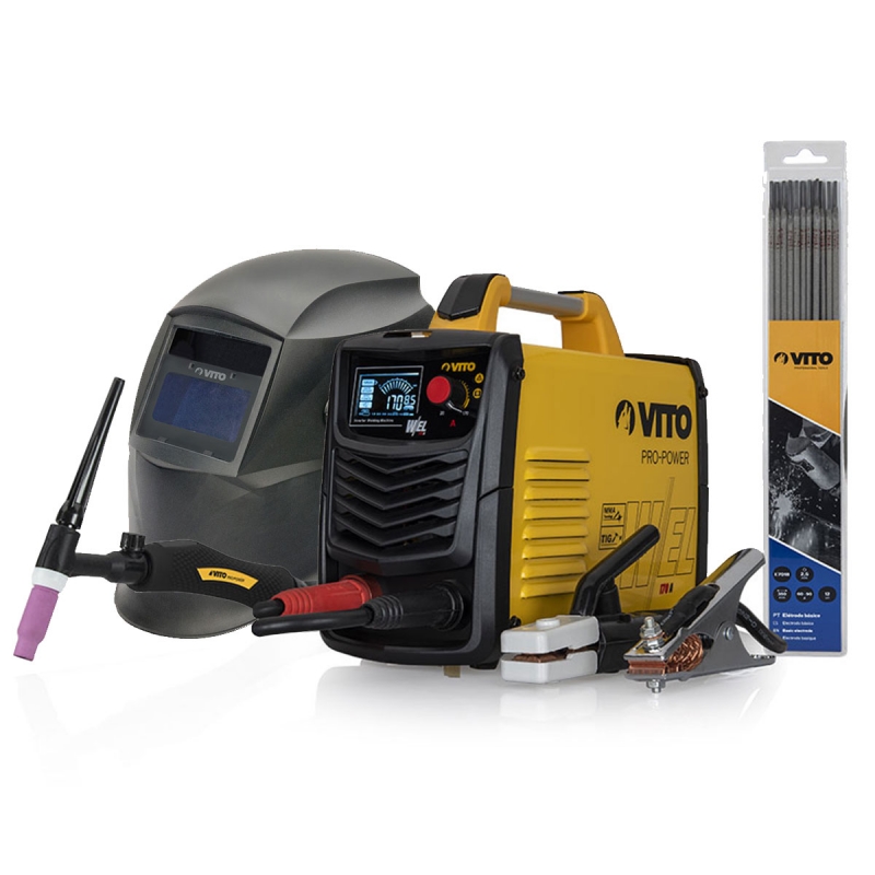 Poste à souder TIG et ARC 200 Ampères, portatif et Inverter + Accessoires