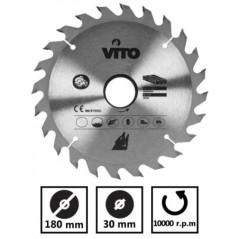 Lama sega circolare legno 180mm 24 denti 10000 giri/min VITO