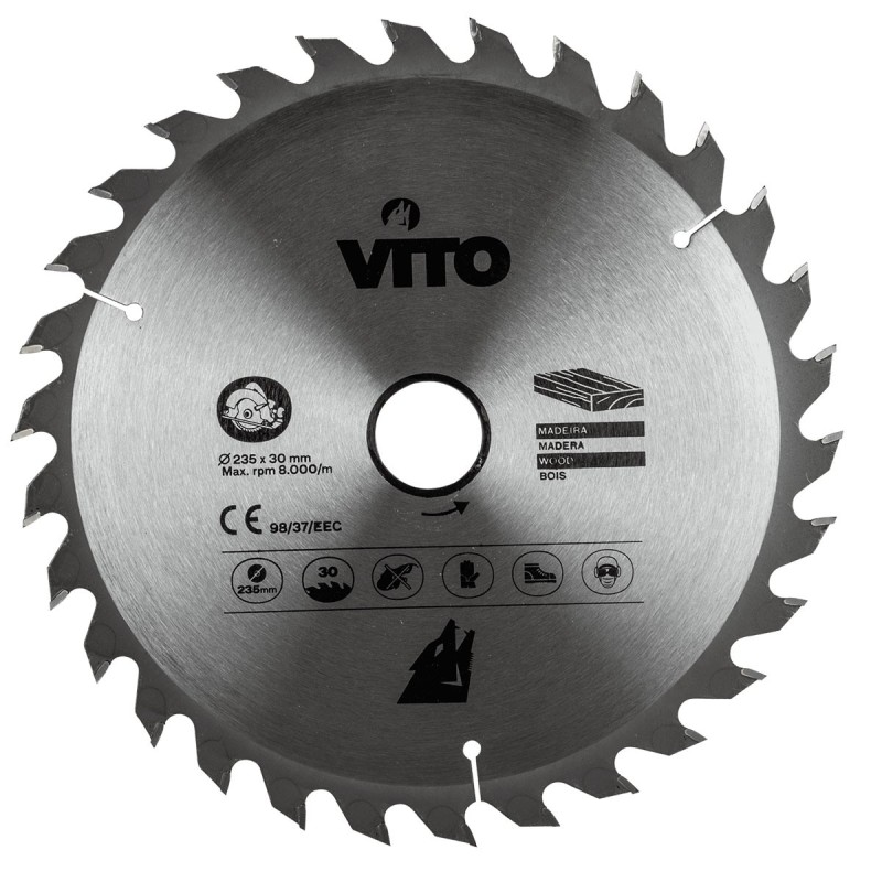 Lame pour scie circulaire 235mm 30 dents alésage 30mm VITO PRO-POWER