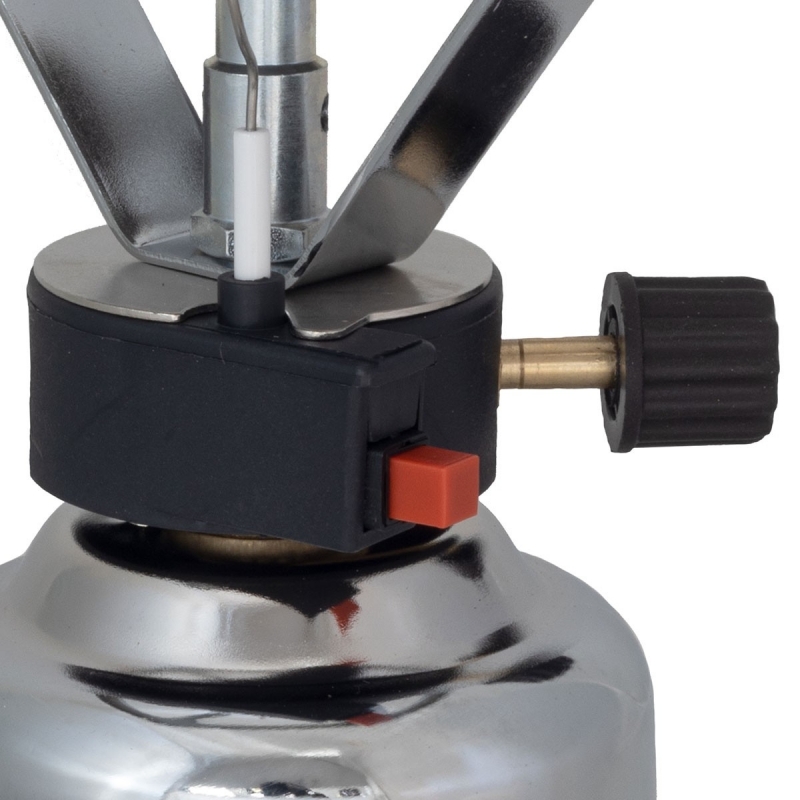 Rechaud gaz Coque et Plaque Inox Allumage piezo + 4 cartouches gaz