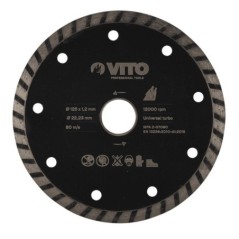 Disque diamant 125mm 1.2mm Alésage 22.5mm Vitesse 12200 tr/min VITO