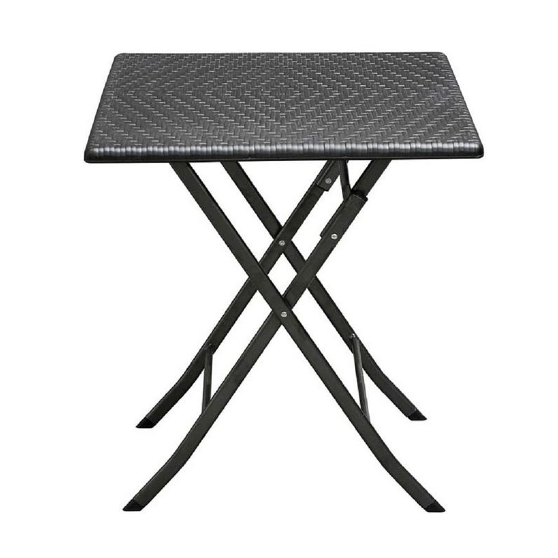 Table pliante Noire 61x61xH73cm Camping Jardin Réceptions