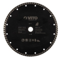 Disque diamant 230mm turbo pierre marbre granit 6600 tr/min alésage