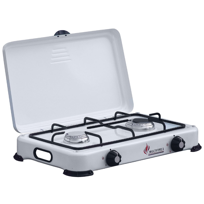 Plaque de cuisson gaz portable 3 feux 3000W Rechaud gaz butane/Propane  Bruleurs inox Couvercle amovible INTEC