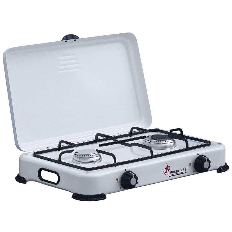 Plaque de cuisson gaz portable 3 feux 3000W Rechaud gaz butane/Propane  Bruleurs inox Couvercle amovible