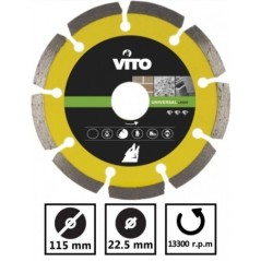 Disco Diamantado Laser 115mm 13300rpm Furo 22.5mm VITO