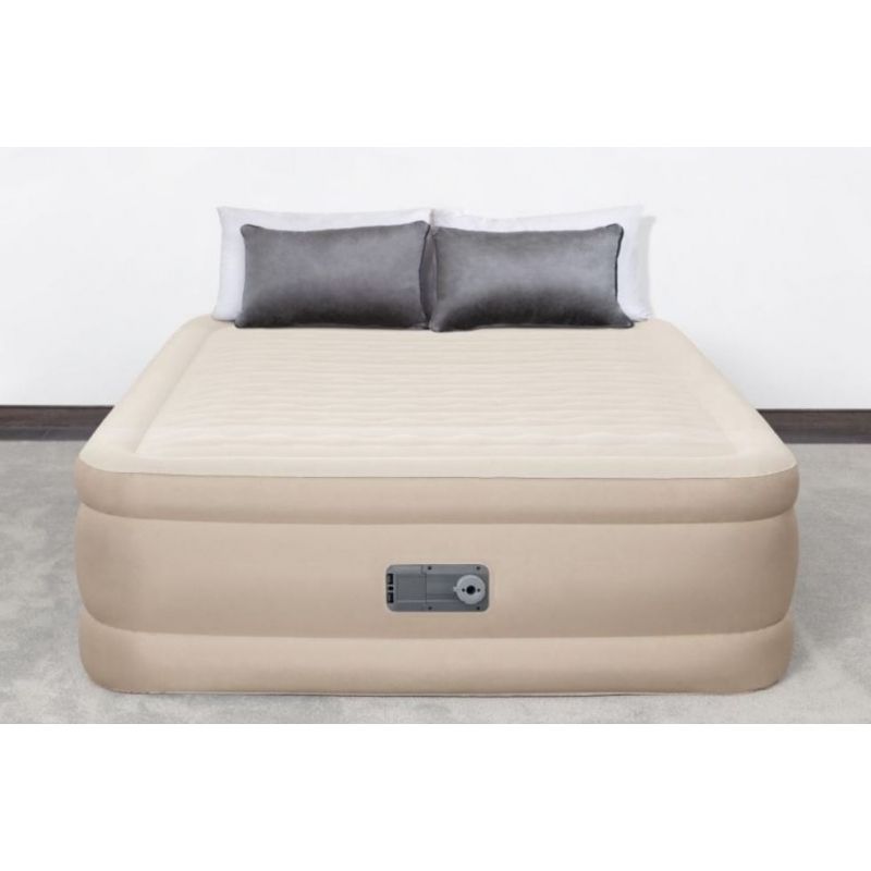 Matelas gonflable 203x152x46 cm 2 places avec pompe intégrée